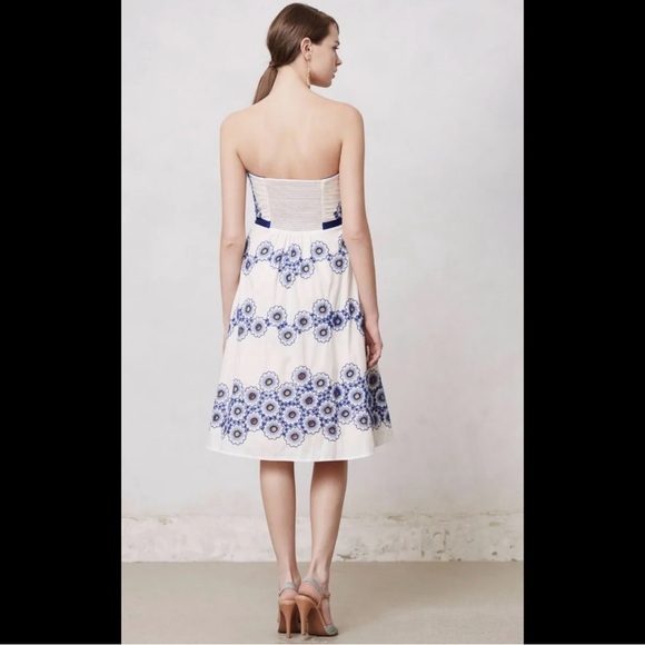 Anthropologie Womens Moulinette Sœurs Forget Me Not Spaghetti Strap Midi Dress 2 - Picture 2 of 10